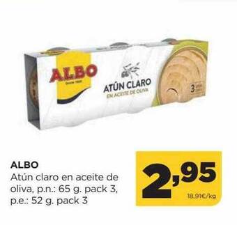 Alimerka Albo atún claro en aceite de oliva oferta