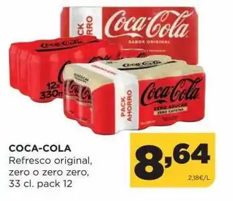 Alimerka Coca-cola refresco original zero o zero zero oferta