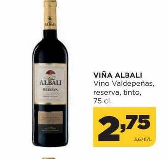 Alimerka Viña albali vino valdepeñas reserva tinto oferta