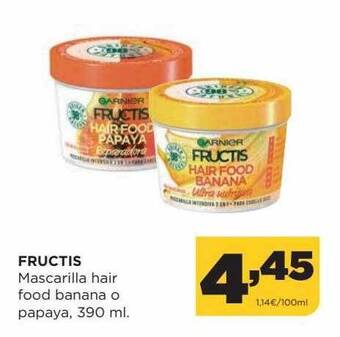 Alimerka Fructis mascarilla hair food banana o papaya oferta