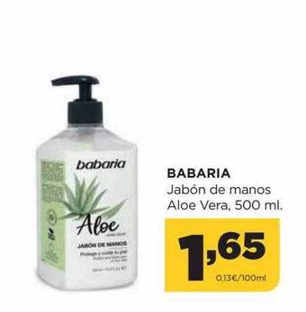Alimerka Babaria jabón de manos aloe vera oferta