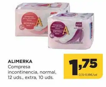 Alimerka Alimerka compresa incontinencia normal extra oferta