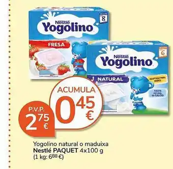 Consum Yogolino natural o maduixa nestlé paquet oferta
