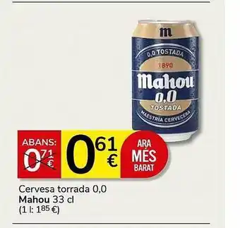 Consum Cervesa torrada 0.0 mahou oferta