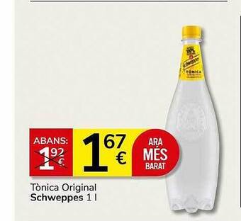 Consum Tònica original schweppes oferta