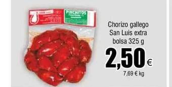 FROIZ Chorizo gallego san luis extra bolsa oferta
