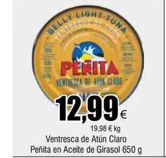FROIZ Ventresca de atún claro peñita en aceite de girasol oferta