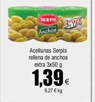 FROIZ Aceitunas serpis rellena de anchoa extra oferta
