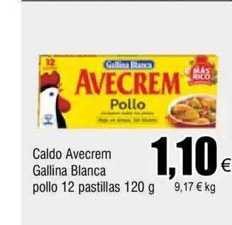 FROIZ Caldo avecrem gallina blanca pollo 12 pastillas oferta