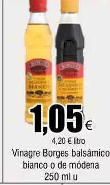 FROIZ Vinagre borges balsámico bianco o de módena oferta