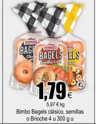 FROIZ Bimbo bagels clásico semillas o brioche oferta