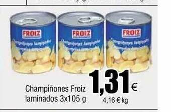 FROIZ Champiñones froiz laminados oferta