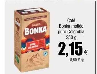 FROIZ Café bonka molido puro colombia oferta