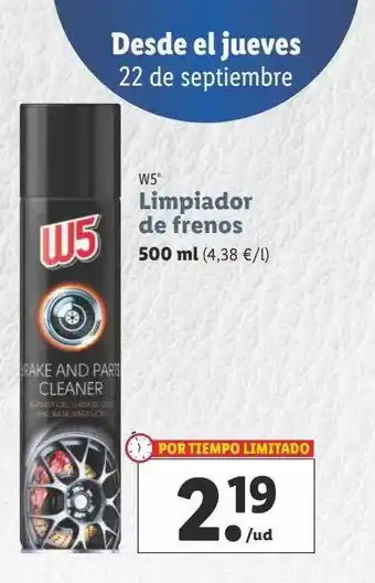 Lidl W5 limpiador de frenos oferta