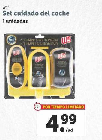 Lidl W5 set cuidado del coche oferta