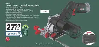 Lidl Parside sierra circular portátil recargable oferta