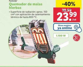 Lidl Parkside quemador de malas hierbas oferta