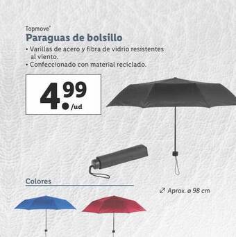 Lidl Topmove paraguas de bolsillo oferta