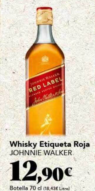 Gadis Whisky etiqueta roja johnnie walker oferta