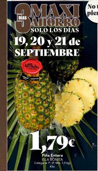 Gadis Piña entera isla bonita oferta