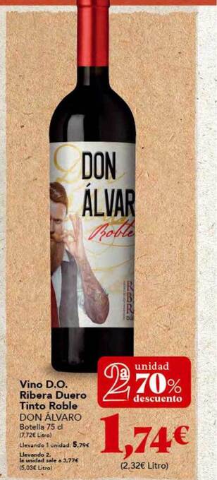 Gadis Vino d.o. ribera duero tinto roble don alvaro oferta