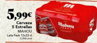 Gadis Cerveza 5 estrellas mahou oferta