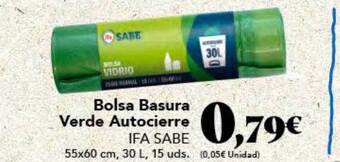 Gadis Bolsa basura verde autocierre ifa sabe oferta