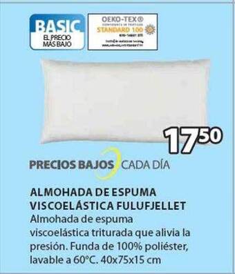 JYSK Almohada de espuma viscoelastica fulufjellet oferta
