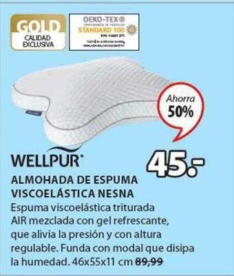 JYSK Wellpur almohada de espuma viscoelástica nesna oferta