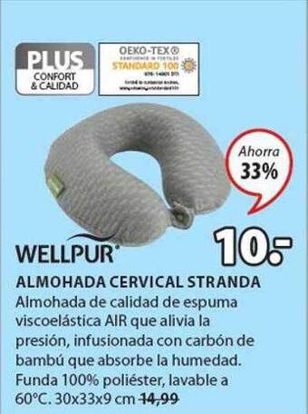 JYSK Wellpur almohada cervical stranda oferta