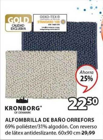 JYSK Kronborg alfombrilla de baño orrefors oferta