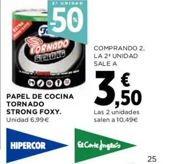 El Corte Inglés Papel De Cocina Tornado Strong Foxy oferta