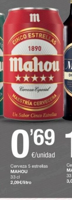 SPAR Fragadis Mahou Cerveza 5 Estrellas oferta