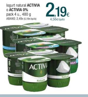 Condis Activia o activia 0% oferta