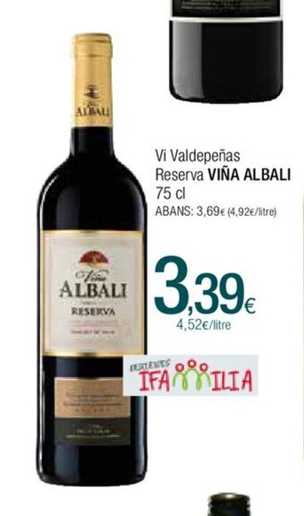 Condis Vi Valdepenas Reserva Vina Albali oferta