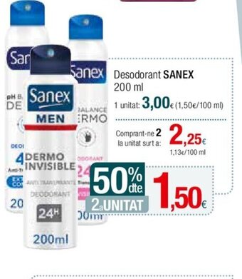 Condis Desodorant Sanex 200 ML oferta