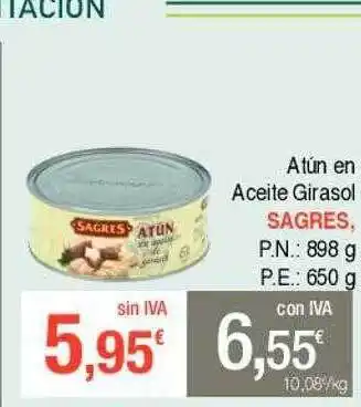 Masymas Atún en aceite girasol sagres oferta