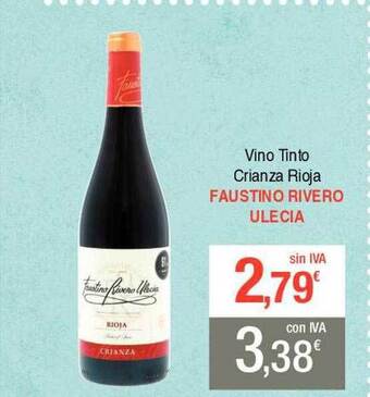 Masymas Vino tinto crianza rioja faustino rivero ulecia oferta
