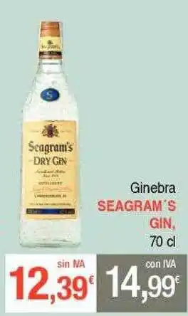 Masymas Ginebra seagram's gin oferta