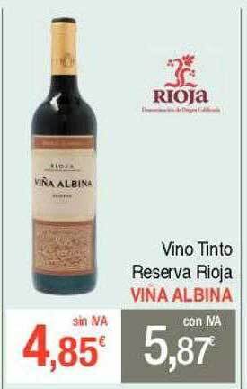 Masymas Vino tinto reserva rioja viña albina oferta