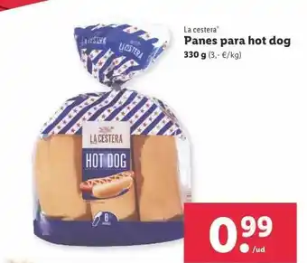 Lidl La cestera panes para hot dog oferta