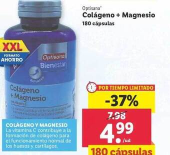 Lidl Optisana colágeno + magnesio oferta