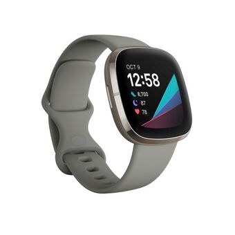 MediaMarkt Reloj deportivo - fitbit sense, gris salvia, 1.58", 13.97 cm – 22 cm, wi-fi, spo2, nfc, gps, atm 5, android oferta