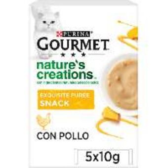 FROIZ Snack gatos gourmet nature's creation puree pollo 5x10 g oferta
