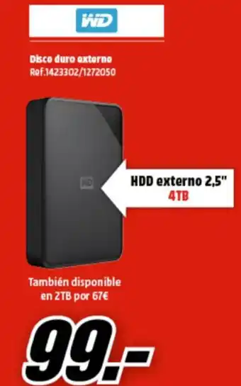 MediaMarkt WD Disco duro externo oferta