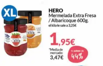PrimaPrix Hero Mermelada Extra Fresa/ Albaricoque 600g oferta