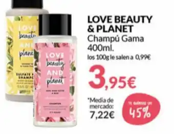 PrimaPrix Love Beauty & Planet Champú Gama 400ml oferta