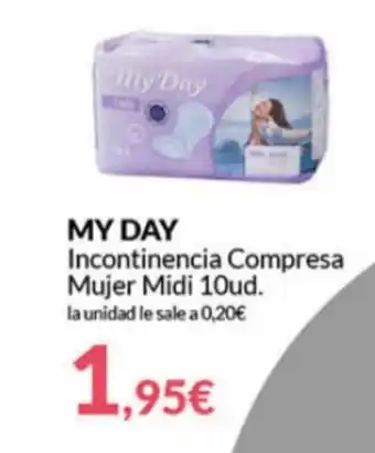 PrimaPrix My Day Incontinencia Compresa Mujer Midi 10ud oferta
