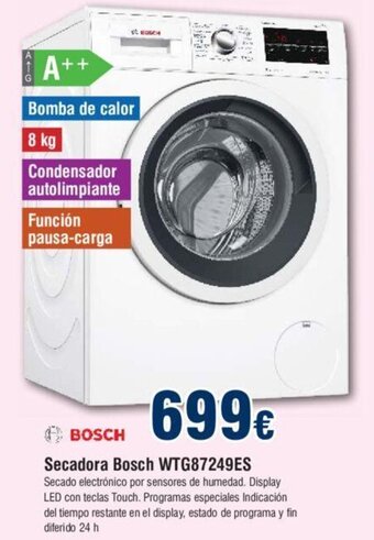 FROIZ Secadora Bosch WTG87249ES oferta