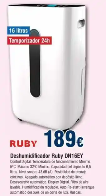 FROIZ Deshumidificador Ruby DN16EY oferta